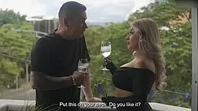 Does busty colombian Naty fuck stranger's thick cock romantically with huge tits bouncing?