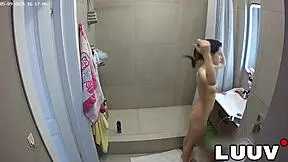 Luuv Grossy showers flashing shaved pussy natural tits voyeur homemade star dream