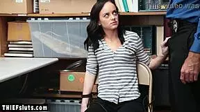 Tied Teen Thief 18+ Fucked By Big Cock Officer!