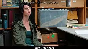 Skinny Teen SHOPLIFTER Stripped And PUNISHED With Big Cock FUCK In Garage By Officer