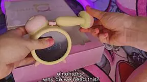 two vibrators stretch huge-titted slave's pierced pussy to destruction