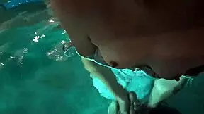 who's this teasing slut girlfriend bouncing on cock outdoors by the pool in pov??