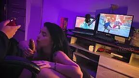 My amiga saw me gaming but she wanted CUMSHOT on her face and me FUCKING her all night 👅