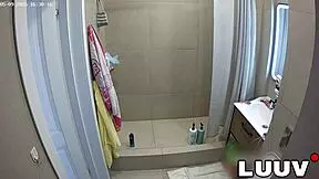 Luuv Grossy showers flashing shaved pussy natural tits voyeur homemade star dream