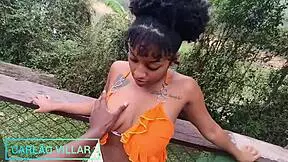 hot pretinha surrenders emotionally to deep cock sucking bliss