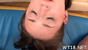 Barely Legal European Teen Sucks Cock Before Hardcore Pussy Fucking