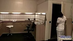 Old man rams hairy teen pussy then she swallows his jizz