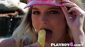 wanna watch petite blonde milf rip clothes and pose naked outdoors