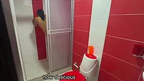 i catch skinny brunette sister-in-law showering then cum in mouth pov