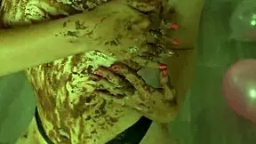 Cheerleader Petite Crushes Cake with Perfect Ass Small Tits Lingerie Panties Fetish