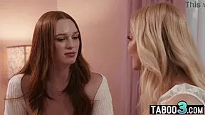 Lesbian MILF Stepmom Serene Siren Licks and Fingers Blonde Teen Stepdaughter's Pussy