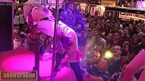 femdom brunette ties up teen blonde for kinky bdsm domination play