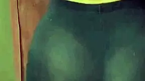 curvy latina mexican struts in tight leggings showing off her thick hips