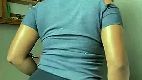 curvy latina mexican struts in tight leggings showing off her thick hips