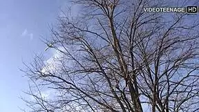 aww lovely 19yo blonde angelique strips nude teasing in her first casting