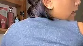 curvy latina mexican struts in tight leggings showing off her thick hips