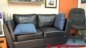 skinny latina layla chokes on cock during pov casting interview deepthroat gags