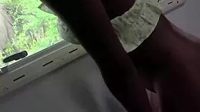 damn safari got this horny black teen begging for my thick white cock rip!!