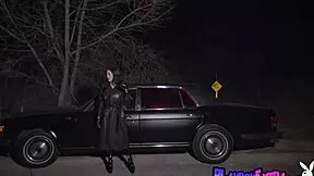 big natural tits asian teen lily andrews strips nude pierced nipples late night drive undressing