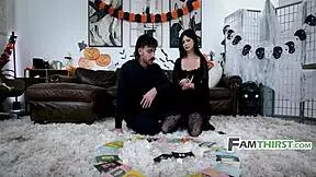 bred my goth teen stepsis through her halloween stockings under spirits watch asteria jade nade