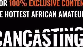 Cute skinny 18yo ebony rides PRODUCER'S big white cock in interracial casting!