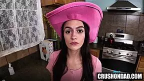 stepdad gives petite summer renee blowjob lessons on his cock 😍 big ass taboo pov