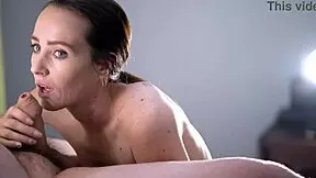 will cute brunette girlfriend next door swallow every drop of neighbor's cum?