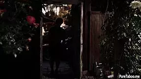 the sneaky milf stepmom lies back as her stepson dives in for taboo pussy pounding