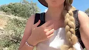 Cute Girl Strips Naked in Jungle