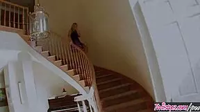 twistys uncensored: nervous asian teen in lingerie gets wet pussy fingered in classroom