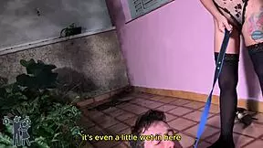 domme humiliates fat brazilian cuckold with handjob and small tits tease 😈🔥