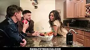 Familystroking Latina Stepsis Threesome Kitchen Fuck With Stepbros Scarlett Alexis Jay Romero Apollo Banks