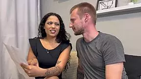 Professor teaches gringo to eat her dripping Brazilian pussy till she squirts wildly