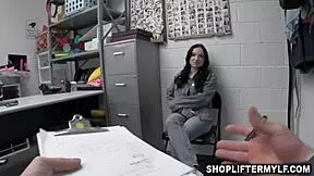 stepmom can't look away while her stepdaughter takes that huge cock at work