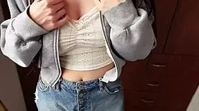 damn that tetona hermanastra in jean shorts sneaks off to fuck so you won't tell her parents