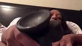 Aries Drills Her Creamy Pretty Pussy with Massive BBC Dildo Outdoors