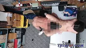 PETITE 18+ GIRL IN UNIFORM SUCKS COP'S COCK HARD AFTER FELONY THEFT BUST!