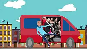 Old fat grannies suck and fuck young cocks in wild car orgy!