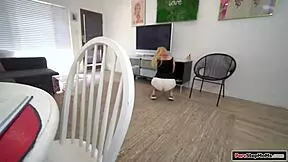 stepmom catches me jerking off to her lingerie, gets horny and deepthroats my big cock pov