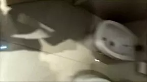 brushed brunette latina pees with husband in bathroom big clit nipples play