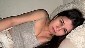 Latina gym girl calms her fear in my room with stepbro's cock, close-up big natural tits bouncing on skinny athletic body