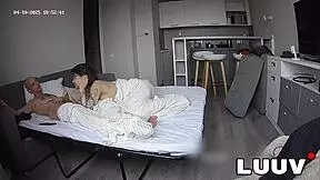 luuv abaddons sexy brunette girlfriend with natural tits seduces him shaved pussy on private home cam