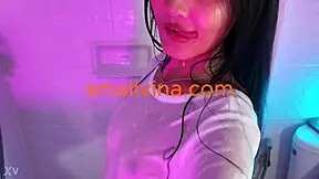 slutty thai 18yo strips after school, ripping clothes to show petite ass and small tits