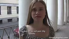 blonde emma's perfect ass pops in tiny casting dress