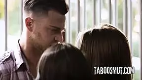 Pervert Neighbor Roughly Fucks Two Hot Babes Bent Over Doggystyle Cowgirl Riding Group Reality Taboo