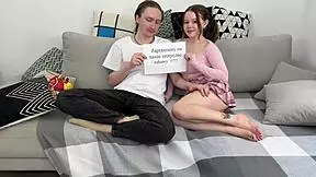 Pigtail petite teen rides stepbro cowgirl after sloppy blowjob and doggystyle