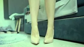 WATCH THESE PERFECT LEGS IN HIGH HEELS AND STOCKINGS!