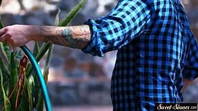 busty tattooed teen rides cock in taboo storyline