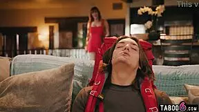 Caring mature milf lauren phillips catches neighbors stepson not son sucking big tits boobs fucking hardcore monster cock