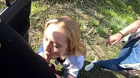 Girlfriend Loses Rock-Paper-Scissors Sucks Traveler's Cock for Epic Facial Cumshot?